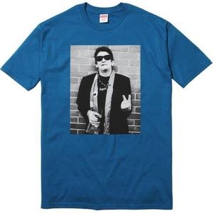 RIP* Shane Macgowen picture tee large blue